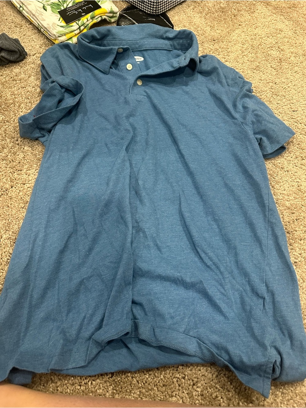 Old Navy Blue Knit Polo Shirt